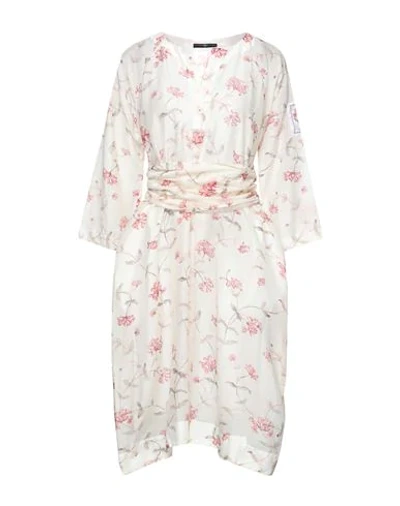 High Midi Dresses In White