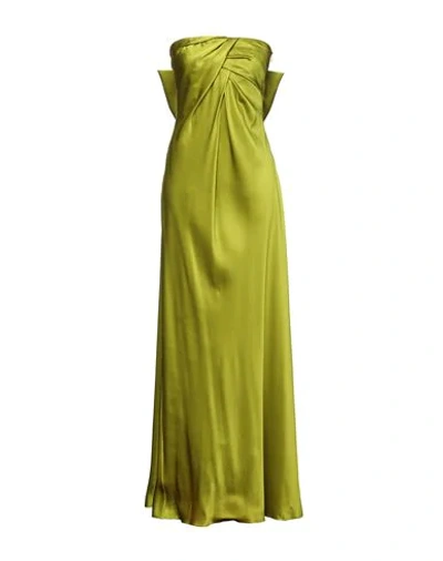 Alberta Ferretti Long Dresses In Acid Green