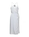 ARMANI EXCHANGE ARMANI EXCHANGE WOMAN MIDI DRESS LIGHT GREY SIZE 12 VISCOSE, POLYAMIDE,15105275XE 2