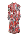 GOLDEN GOOSE GOLDEN GOOSE WOMAN MIDI DRESS RED SIZE S POLYESTER,15105741XR 5