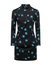 Marcia Mireille Cutout Floral-print Stretch-jersey Mini Dress In Black
