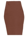Rick Owens Midi Skirts In Cocoa