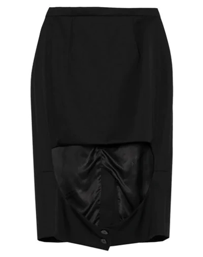 Burberry Midi Skirts In Black