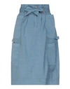 High Midi Skirts In Blue