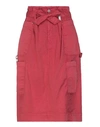 High Midi Skirts In Red