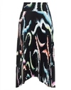 A.l.c Sonali Asymmetrical Pleated Midi Skirt In Black