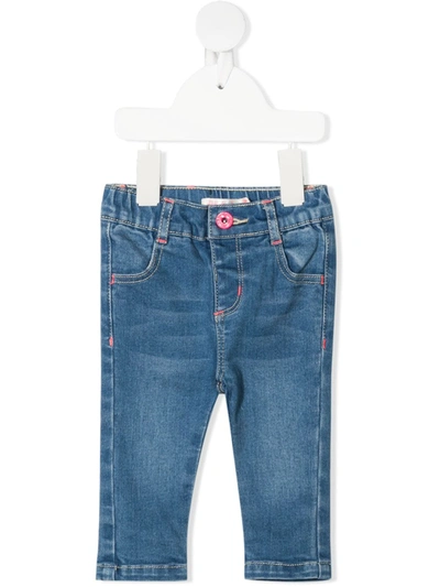 Billieblush Babies' Heart Patch Skinny Jeans In Blue