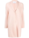 Harris Wharf London Notched-lapel Single-breasted Coat In Pink