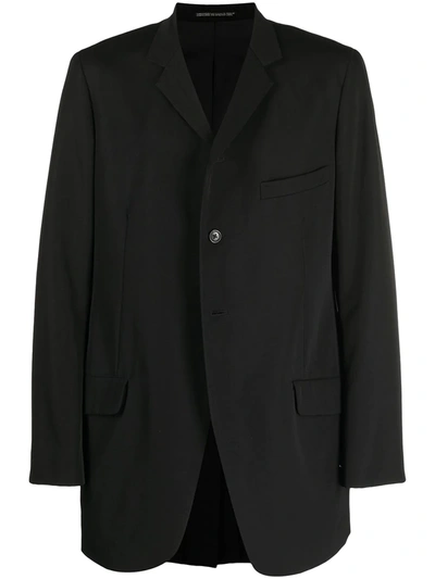 Pre-owned Yohji Yamamoto 2000s Cuban Collar Blazer In Black