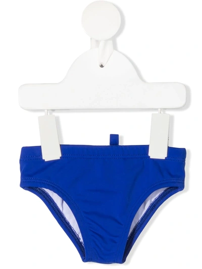 Dsquared2 Babies' Logo-print Swim Briefs In 蓝色