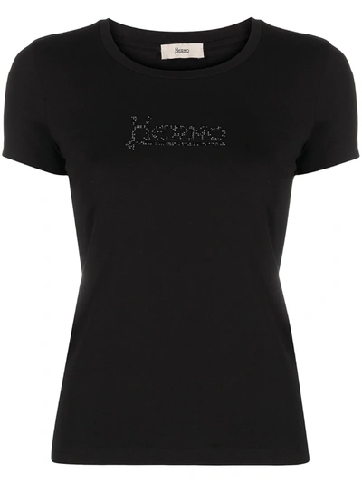 Herno Logo-studded T-shirt In Black