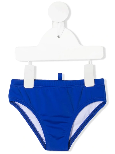 Dsquared2 Babies' Logo-print Swimming Trunks In Blue