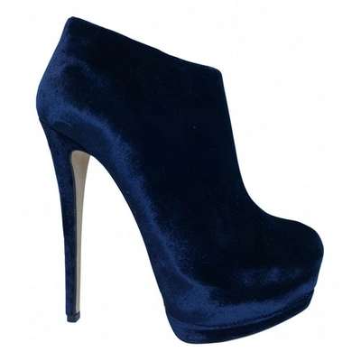 Pre-owned Giuseppe Zanotti Ankle Boots In Navy