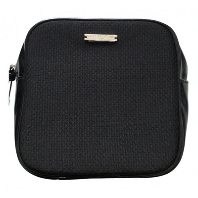 Pre-owned Giorgio Armani Patent Leather Clutch Bag In Black