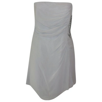 Pre-owned Faith Connexion Silk Mini Dress In Grey