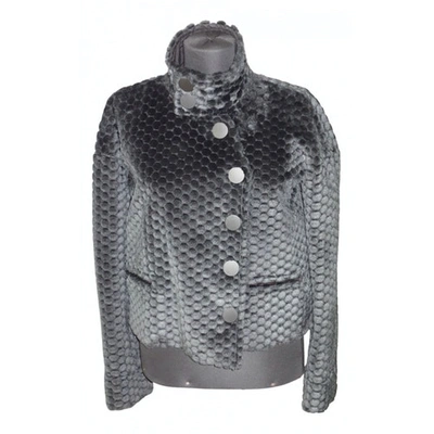 Pre-owned Emporio Armani Faux Fur Short Vest In Black