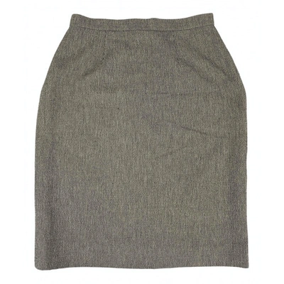 Pre-owned Rochas Wool Mini Skirt In Brown