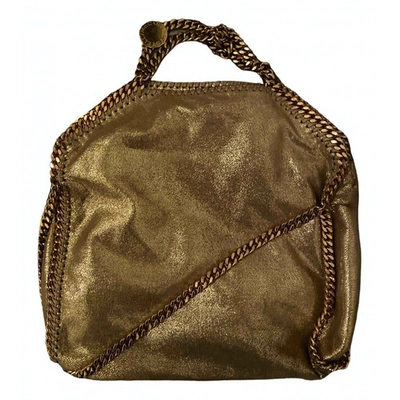 Pre-owned Stella Mccartney Falabella Vegan Leather Handbag In Gold