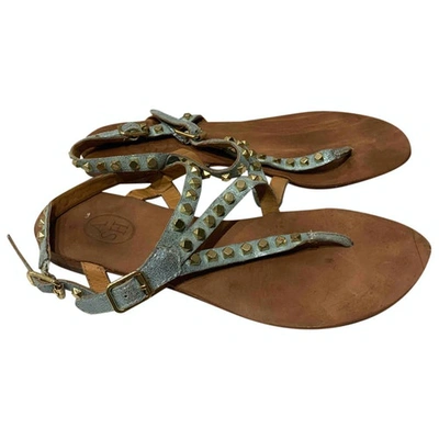 Pre-owned Ash Leather Sandals In Blue