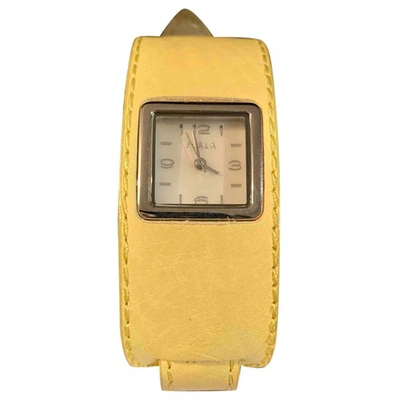 Pre-owned Furla Watch In Yellow