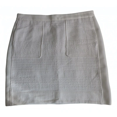 Pre-owned Gerard Darel Skirt In White
