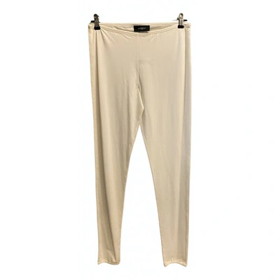 Pre-owned Givenchy White Cotton Trousers