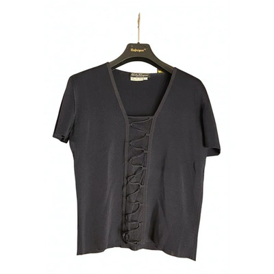 Pre-owned Ferragamo Wool Shirt In Black
