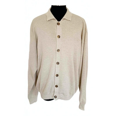 Pre-owned Giorgio Armani Wool Knitwear & Sweatshirt In Ecru