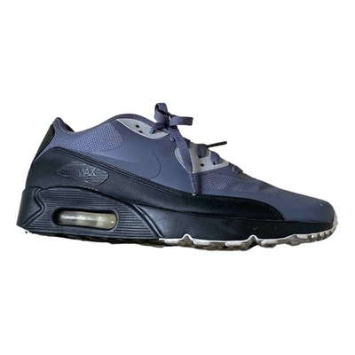 Pre-owned Nike Air Max 90 Cloth Low Trainers In Blue