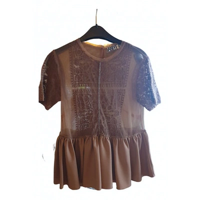 Pre-owned Aniye By Lace Shirt In Camel