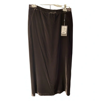 Pre-owned Allegri Velvet Skirt In Brown