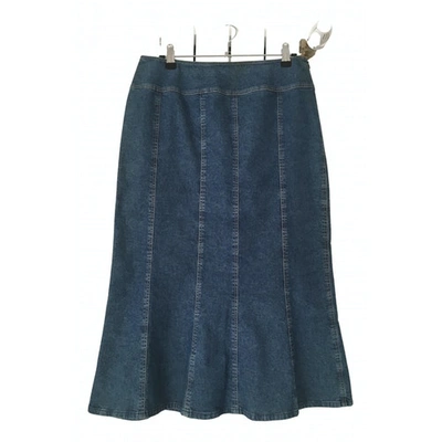 Pre-owned Basler Mid-length Skirt In Blue