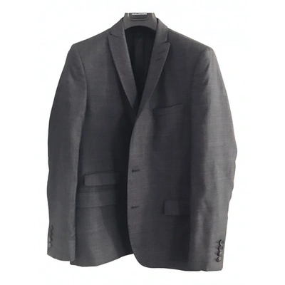 Pre-owned The Kooples Wool Vest In Anthracite