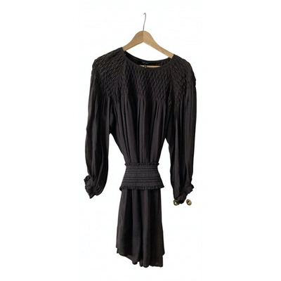 Pre-owned Isabel Marant Silk Mid-length Dress In Anthracite