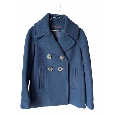 Pre-owned Martin Grant Wool Coat In Blue