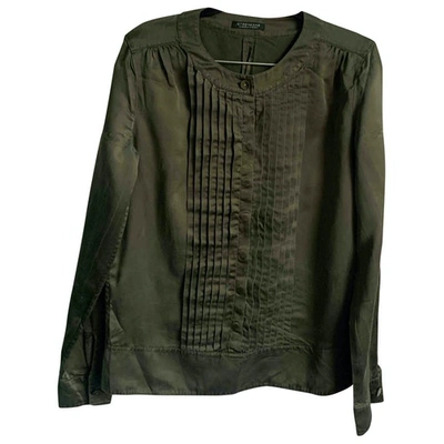 Pre-owned Strenesse Silk Shirt In Green