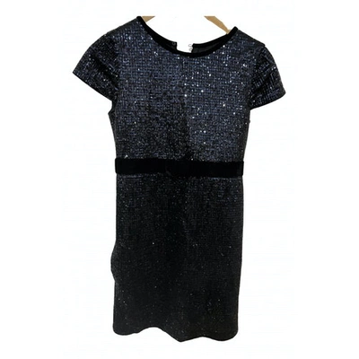 maje glitter dress Black Velvet Gown with Floral Applique – VALDRIN SAHITI