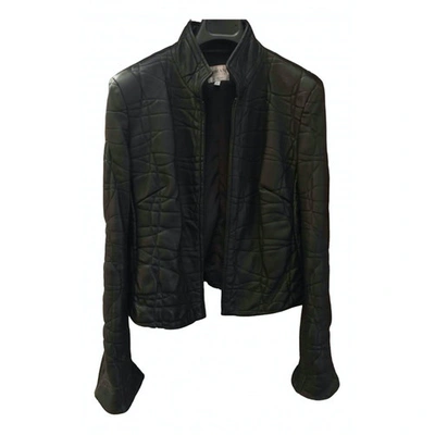 Pre-owned Armani Collezioni Leather Jacket In Black