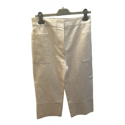 Pre-owned Marni Trousers In Ecru