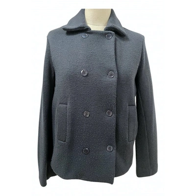 Pre-owned Majestic Navy Wool Jacket