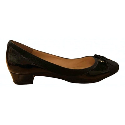 Pre-owned Bruno Magli Patent Leather Heels In Black
