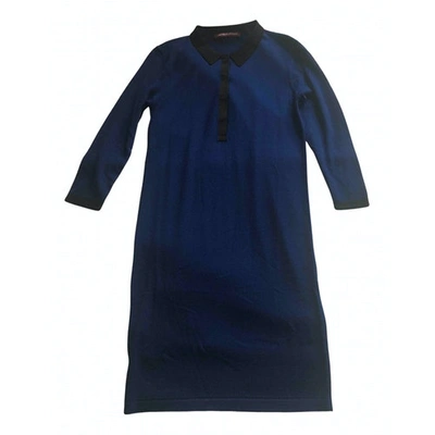 Pre-owned Comptoir Des Cotonniers Wool Mini Dress In Blue