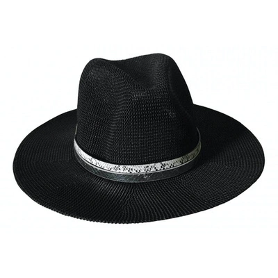 Pre-owned Vince Camuto Black Wicker Hat