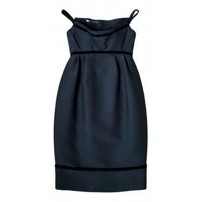 Pre-owned Dsquared2 Wool Mid-length Dress In Black
