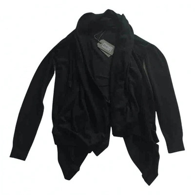 Pre-owned Allsaints Wool Poncho In Black