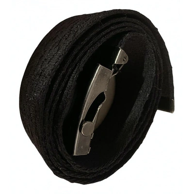 Pre-owned Just Cavalli Cloth Belt In Black