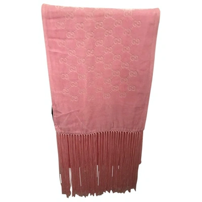 Pre-owned Gucci Velvet Stole In Pink