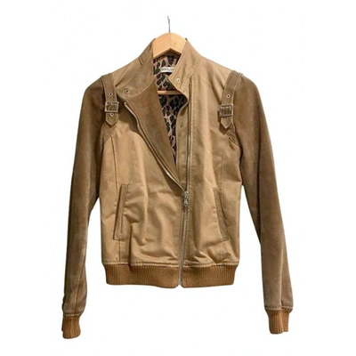Pre-owned Dolce & Gabbana Biker Jacket In Brown