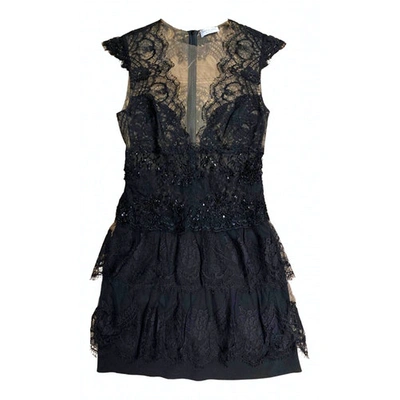 Pre-owned Raquel Diniz Glitter Mini Dress In Black