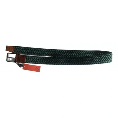 Pre-owned Carolina Herrera Leather Belt In Green